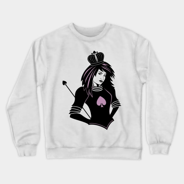 Queen of Spades Crewneck Sweatshirt by SWON Design